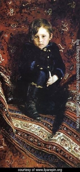 Ilya Efimovich Efimovich Repin - Portrait of Yuriy Repin, the Artist's son