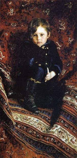 Ilya Efimovich Efimovich Repin - Portrait of Yuriy Repin, the Artist's son