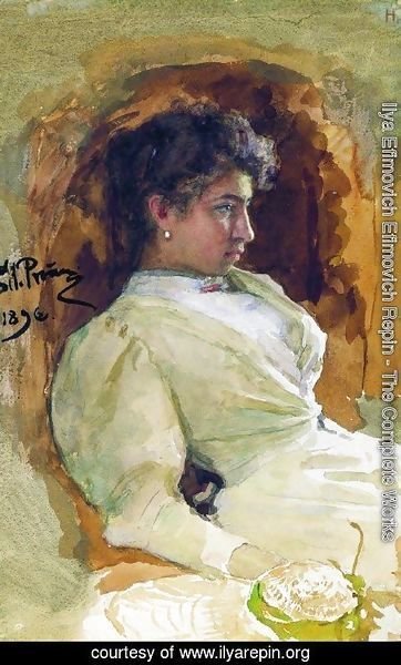 Ilya Efimovich Efimovich Repin - Portrait of N.I. Repina