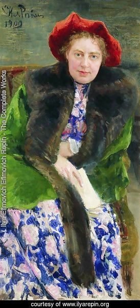 Ilya Efimovich Efimovich Repin - Portrait of Nadezhda Borisovna Nordman-Severova