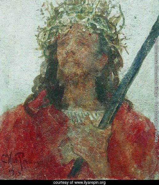 Jesus in a crown of thorns