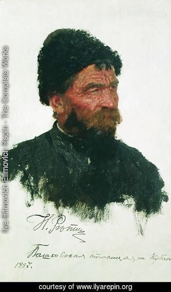 Ilya Efimovich Efimovich Repin - Cossack's head