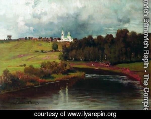Ilya Efimovich Efimovich Repin - View of the village Varvarino