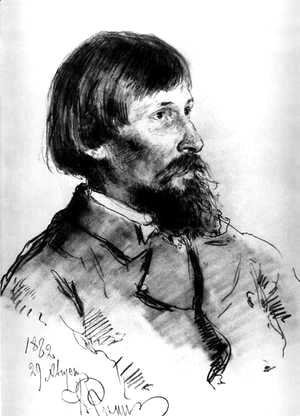 Ilya Efimovich Efimovich Repin - Portrait of the Artist Viktor Vasnetsov
