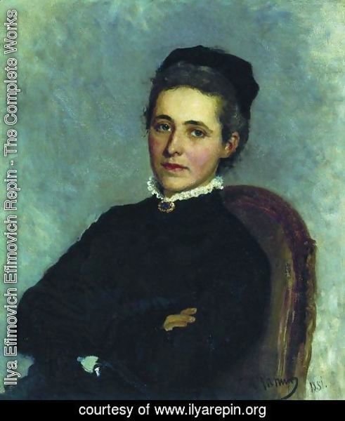 Ilya Efimovich Efimovich Repin - Portrait of of Julia Bogdanovna Repman, born Krause, wife of Dr. A.H. Repman