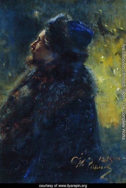 Portrait of painter Viktor Mikhailovich Vasnetsov. Study for the picture Sadko in the Underwater Kingdom.