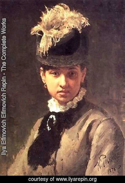 Ilya Efimovich Efimovich Repin - Portrait of Vera Repina, the Artist's Wife