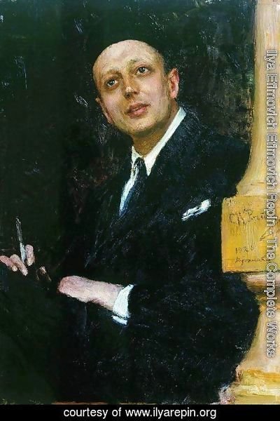 Ilya Efimovich Efimovich Repin - Portrait of the Poet Voinov