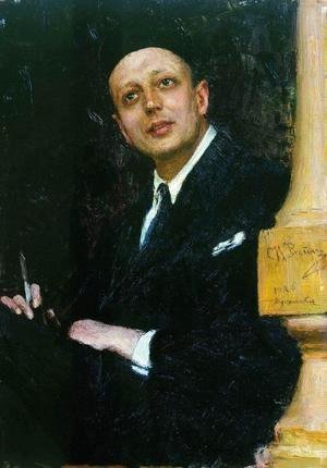 Ilya Efimovich Efimovich Repin - Portrait of the Poet Voinov