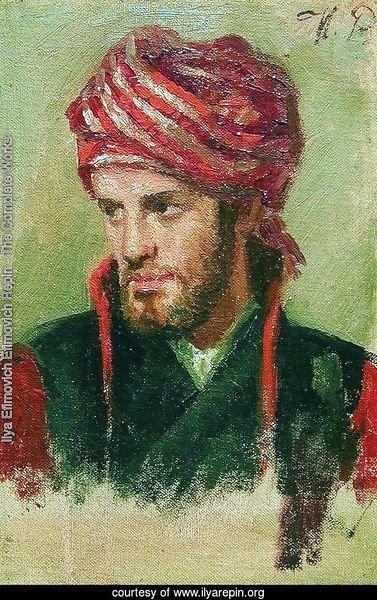 Portrait of a young man in a turban