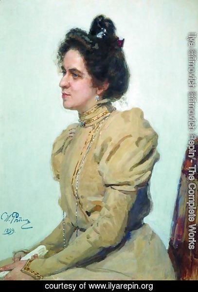 Ilya Efimovich Efimovich Repin - Portrait of actress Lyubov Sazonova-Shuvalova