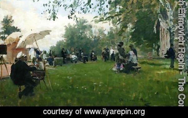 Ilya Efimovich Efimovich Repin - On the academic cottage