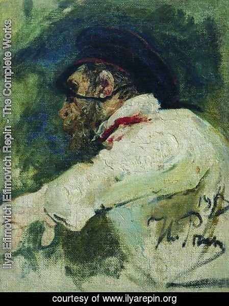 Ilya Efimovich Efimovich Repin - A man in white jacket