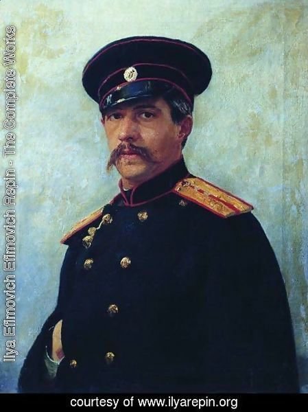 Ilya Efimovich Efimovich Repin - Portrait of a military engineer, Captain A. Shevtsov, brother of the artist's wife