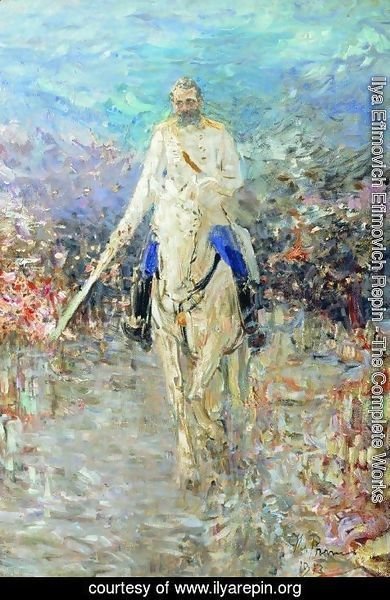 Ilya Efimovich Efimovich Repin - Equestrian portrait of Alexander II