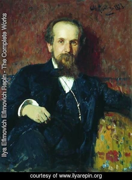 Ilya Efimovich Efimovich Repin - Portrait of the Narratorb of the Folk Tales V. Tschegolionkov