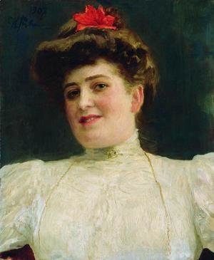 Ilya Efimovich Efimovich Repin - Portrait of a Woman (Olga Shoofs)